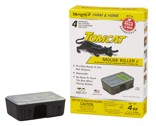 Motomco Tomcat Mouse Killer II Disposable Bait Stations 4 Pack